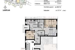 Neubau Erstbezug: 3-Zimmer-Wohnung mit Balkon – Die vollständige Adresse der Immobilie erhältst du vom Anbieter., 81673 Josephsburg, München – Vorschaubild 14
