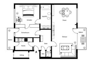 Loftfeeling in der Innenstadt – mit Grünblick direkt vor der Tür – Die vollständige Adresse der Immobilie erhältst du vom Anbieter., 76137 Südweststadt, Karlsruhe – Vorschaubild 27