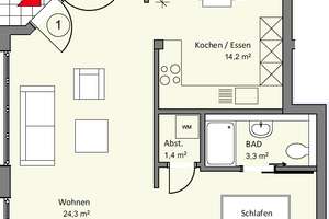 Erstbezug nach Komplettsanierung | Moderne 2-Raum-Wohnung im Bonner Zentrum mit TG-Stellplatz