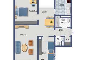 RESERVIERT! Sonnige 3-Zimmer-Familienwohnung, große Loggia, TG-Stellplatz, ca. 80m2 – Die vollständige Adresse der Immobilie erhältst du vom Anbieter., 81737 Neuperlach, München – Vorschaubild 29