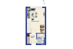 Vermietetes 1-Zimmer-Appartement in begehrter Lage in Regensburg – 93053 Kasernenviertel, Regensburg – Vorschaubild 8