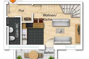 Moderne Maisonette-Wohnung mit Balkon - hochwertige Ausstattung - – Helmstedter Str. 24, 39112 Magdeburg – Vorschaubild 7
