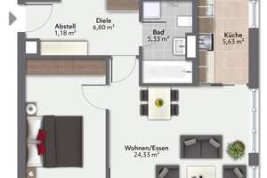 Attraktive 2-Zimmerwohnung mit TG in Neuhausen – Die vollständige Adresse der Immobilie erhältst du vom Anbieter., 80636 Sankt Vinzenz, München – Vorschaubild 9