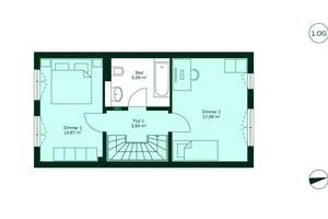 Reihenhaus auf drei Geschossen mit zwei Bädern und Nord-Terrasse – Am Künstlerbogen 17, 4349 Plaußig-Portitz, Leipzig – Vorschaubild 13