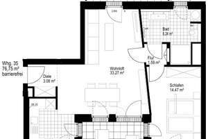 Ideal für München-Pendler: 2-Zimmer-Wohnung inkl. EBK und 2 Dachterrassen im Erstbezug / Whg. 35 – Zugspitzstraße 7 a, 86163 Hochzoll-Nord, Augsburg – Vorschaubild 11