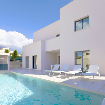 Villa zum Verkauf in Son Moja bei Santanyi mit großem Pool und teilweisem Meerblick