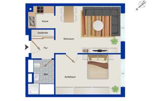 Solide Kapitalanlage 2-Zimmer-Wohnung in Mainz – Die vollständige Adresse der Immobilie erhältst du vom Anbieter., 55131 Oberstadt, Mainz – Vorschaubild 11