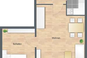Helle 2-Zimmer-Wohnung mit Terrasse und Fußbodenheizung – Friedrich-List-Straße 6, 86153 Wolfram-und Herrenbachviertel, Augsburg – Vorschaubild 9