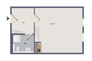 Helles 1-Zimmer Apartment in zentraler Lage – Die vollständige Adresse der Immobilie erhältst du vom Anbieter., 64295 Darmstadt-West, Darmstadt – Vorschaubild 8