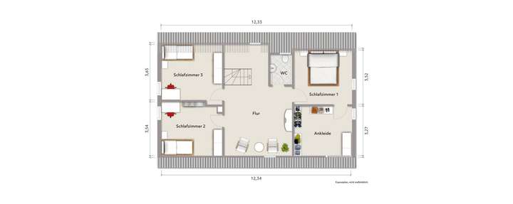 Grundriss Dachgeschoss (nicht 