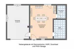 Einfamilienhaus mit Gartenhaus, Garage und Carport – Uecker-Randow (Kreis) – Vorschaubild 15