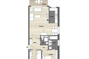 3-Zimmerwohnung mit Sonnenbalkon & TG-Stellplatz - Erstbezug nach Kernsanierung – Die vollständige Adresse der Immobilie erhältst du vom Anbieter., 40589 Holthausen, Düsseldorf – Vorschaubild 6