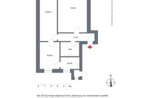 3-Zi-AltbauWohnung KA-West, 1.OG, prov.frei – Die vollständige Adresse der Immobilie erhältst du vom Anbieter., 76135 Weststadt, Karlsruhe – Vorschaubild 10