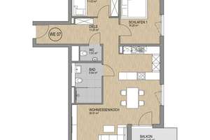 3-Zimmer Wohnung mit Balkon