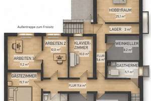 Großzügiger, heller, energetisch sanierter Bungalow in bester Wohnlage von Darmstadt – Am Steinern Kreuz 16, 64297 Eberstadt, Darmstadt – Vorschaubild 23