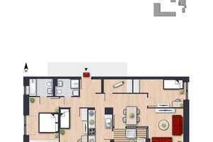 Platz für die ganze Famile! Neubauwohnung mit Weitblick // 6.OG Whg. 1 – Kurt-Schumacher-Ring 240, 38444 Detmerode, Wolfsburg – Vorschaubild 15