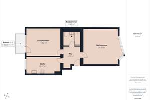 2-Zimmer-Wohnung in gefragter Kieler Lage mit Balkon und Blick über die Innenstadt – Die vollständige Adresse der Immobilie erhältst du vom Anbieter., 24103 Damperhof, Kiel – Vorschaubild 2