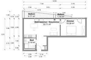 Offen geschnittene 2 Zimmer Wohnung mit ca. 62 m² und EBK im Dachgeschoss in Berlin-Mitte! – Zimmerstraße 93, 10117 Mitte (Ortsteil), Berlin – Vorschaubild 9
