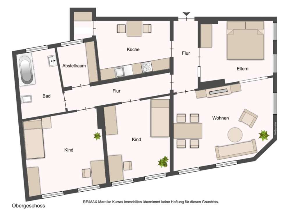 Obergeschosswohnung (ca. 109 m²) mit Balkon zum selbstnutzen oder vermieten - 6,2 % Rendite