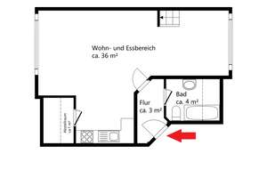 Neustadt / Lichtdurchflutende 1-Zimmer-Wohnung mit Spitzboden und eigenem Stellplatz – Die vollständige Adresse der Immobilie erhältst du vom Anbieter., 28201 Südervorstadt, Bremen – Vorschaubild 10