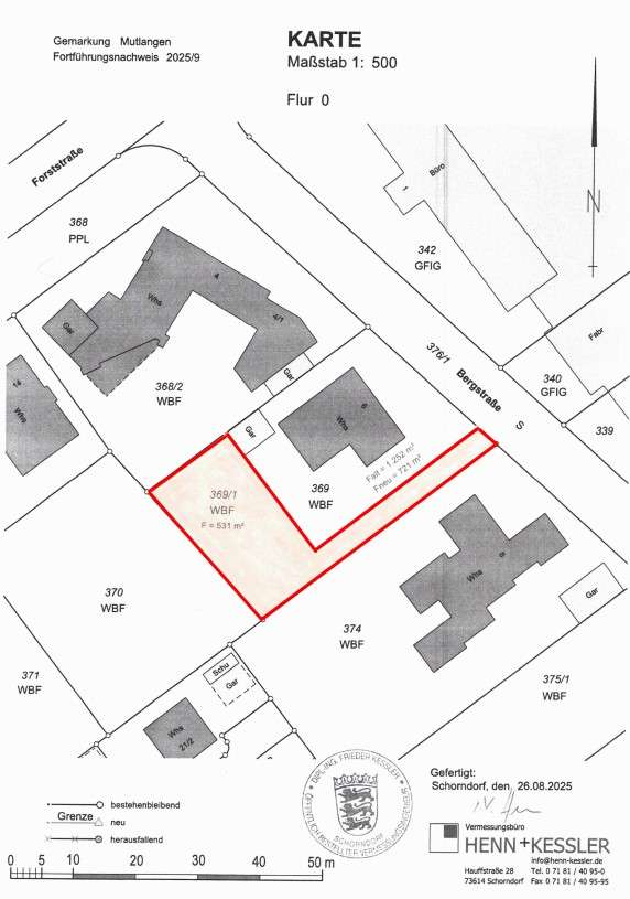 Lageplan Grundstück Bergstr. 6