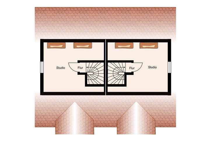 Grundrissbeispiel Dachstudio