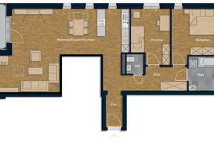 Stilvolle 3-Zimmer-Wohnung mit Weitblick – Nürnberger Straße 151, 91052 Sebaldus, Erlangen – Vorschaubild 2