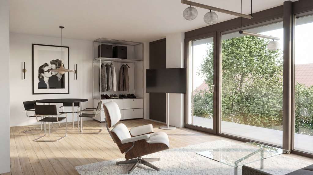 Immobilie in Bad Kötzting - Gartenwohnung am Kurpark – 2 Zimmer | Südterrasse & Garten | Neubau KfW-40 - Bild 1