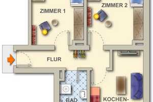 ** WG-Neugründung passend zum Semesterstart - möblierte 2-Zimmer Citywohnung sucht neue Bewohner! – Douglasstr. 8, 76133 Karlsruhe – Vorschaubild 8