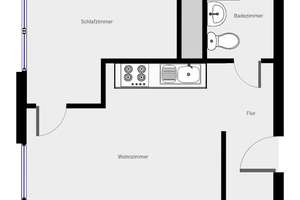 Klein aber OHO! 1-Zimmer-Wohnung, frisch renoviert - FREI AB AUGUST! – Ringstraße 9, 4209 Grünau-Mitte, Leipzig – Vorschaubild 11