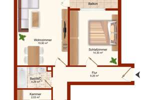 Schöne, helle, vermietete 2-Zimmer-Wohnung, mit Südbalkon und Lift in München Laim – Mathunistraße 17, 80686 St. Ulrich, München – Vorschaubild 9