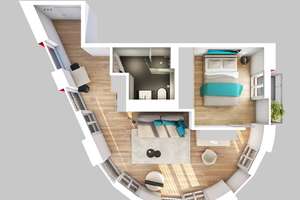 Elegant möblierte 1,5 Zi.Wohnung - Serviceleistungen abrufbar – Nagahama Allee 76, 86153 Am Schäfflerbach, Augsburg – Vorschaubild 3