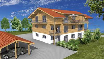 Dachgeschosswohnung mit Sichtdachstuhl und 2 Balkonen
