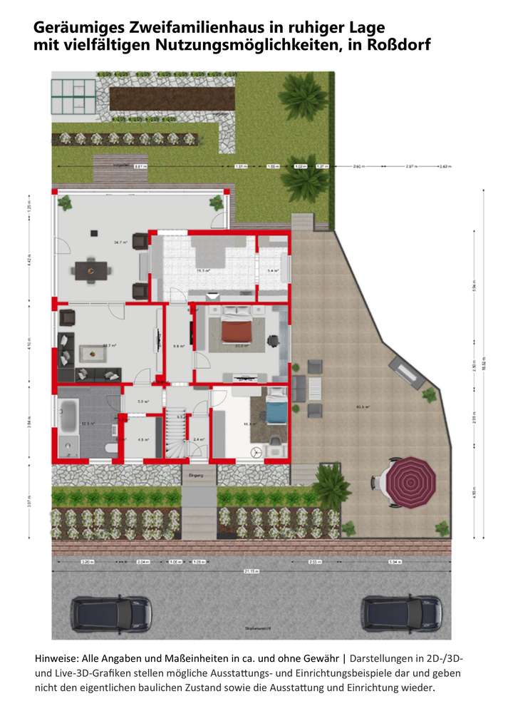 Grundriss  - Grundstück Wohnha