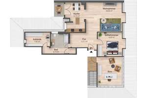 Renovierte Dachgeschoss-Wohnung im Westend – 60325 Westend-Süd, Frankfurt am Main – Vorschaubild 14