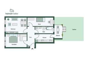 Denkmalwohnung mit eigenem Garten – hochwertig saniert – Die vollständige Adresse der Immobilie erhältst du vom Anbieter., 4315 Volkmarsdorf, Leipzig – Vorschaubild 19