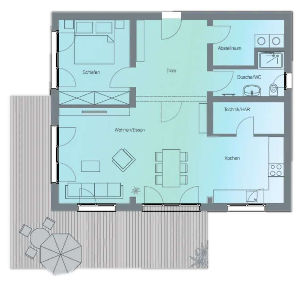 Immobilie in Heldenstein - 95m² Bungalow inkl. 665m² Grundstück - altersgerecht - ebenerdig - Bild 1