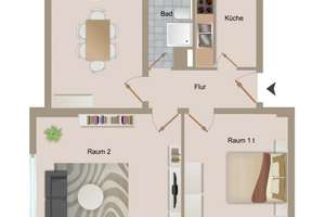 Sanierte Wohnung