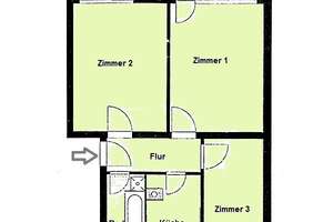 Tolkewitz: Helle kleine 3-R -Whg  Wanne + Balkon! – Kipsdorfer Str. 145, 1279 Tolkewitz/Seidnitz-Nord, Dresden – Vorschaubild 4