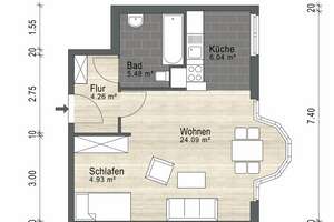 Kompaktes 1-Zimmer-Apartment: Urbanes Leben in Maxvorstadt/Neuhausen – Nymphenburger Straße 77, 80636 St. Vinzenz, München – Vorschaubild 9