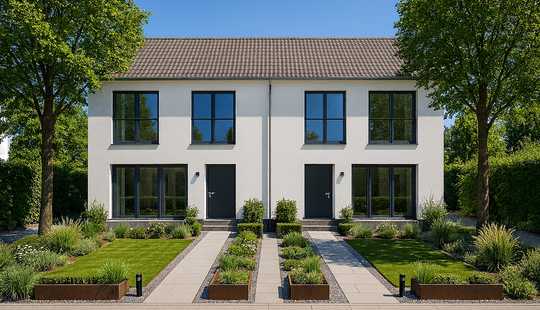 Bild von Neubau Ihres Architektenhauses als Doppelhaushälfte in  sonniger Lage