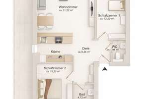 PROVISIONSFREI | Erstbezug nach Modernisierung: Penthouse Wohnung inkl. Tiefgaragenstellplatz – Saseler Chaussee 4a, 22391 Wellingsbüttel, Hamburg – Vorschaubild 29