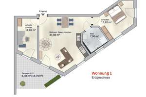 Wohnung Nr. 1 EG - REDUZIERT - Moderne 4 Zimmer-Gartenwohnung mit Hobbyraum – Manzostraße 3, 80997 Allach, München – Vorschaubild 6