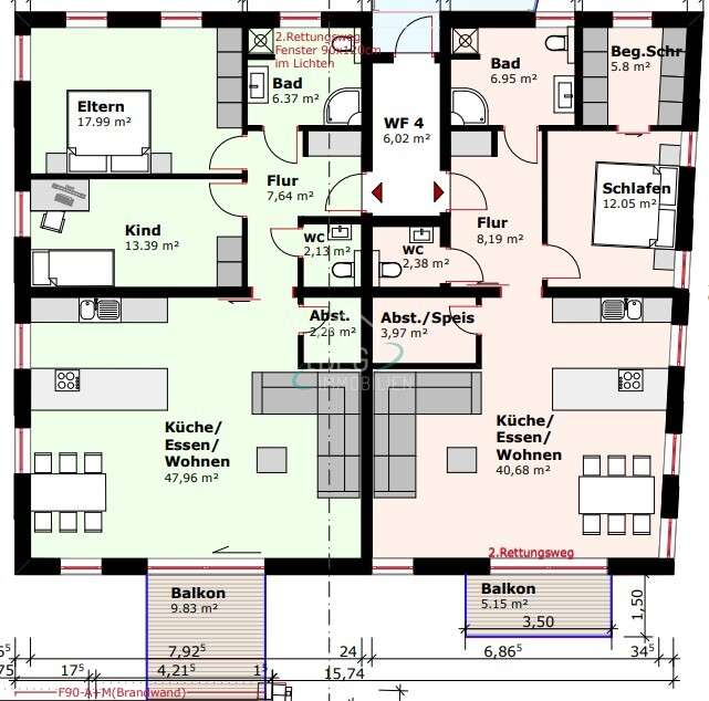 Obergeschoss Gebäude 2