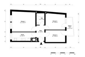  3-Zimmer-Wohnung mit Balkon in Eicken / renoviert / ab 01.06. – Neuhofstraße 1, 41061 Eicken, Mönchengladbach – Vorschaubild 2