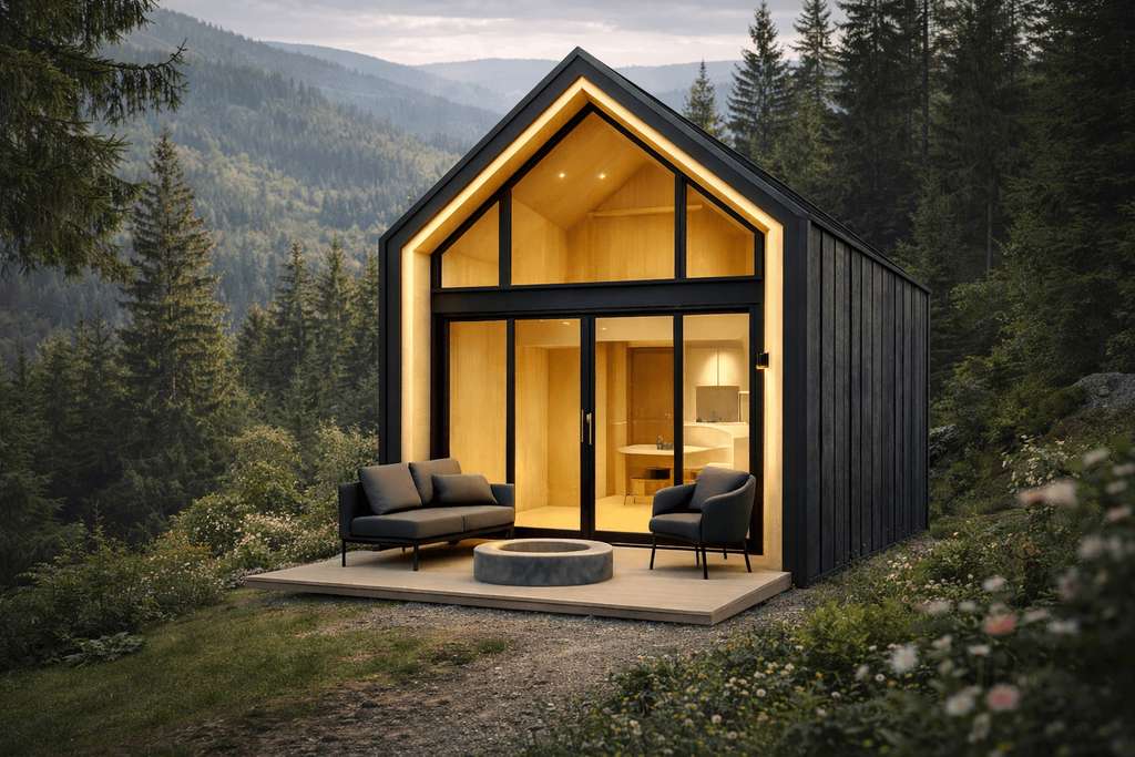 Immobilie in Höfen an der Enz - CHALET in 4 Größen:Kleines Haus im Schwarzwald ab 120.000 € inkl Infrastruktur (Pacht) - Bild 0