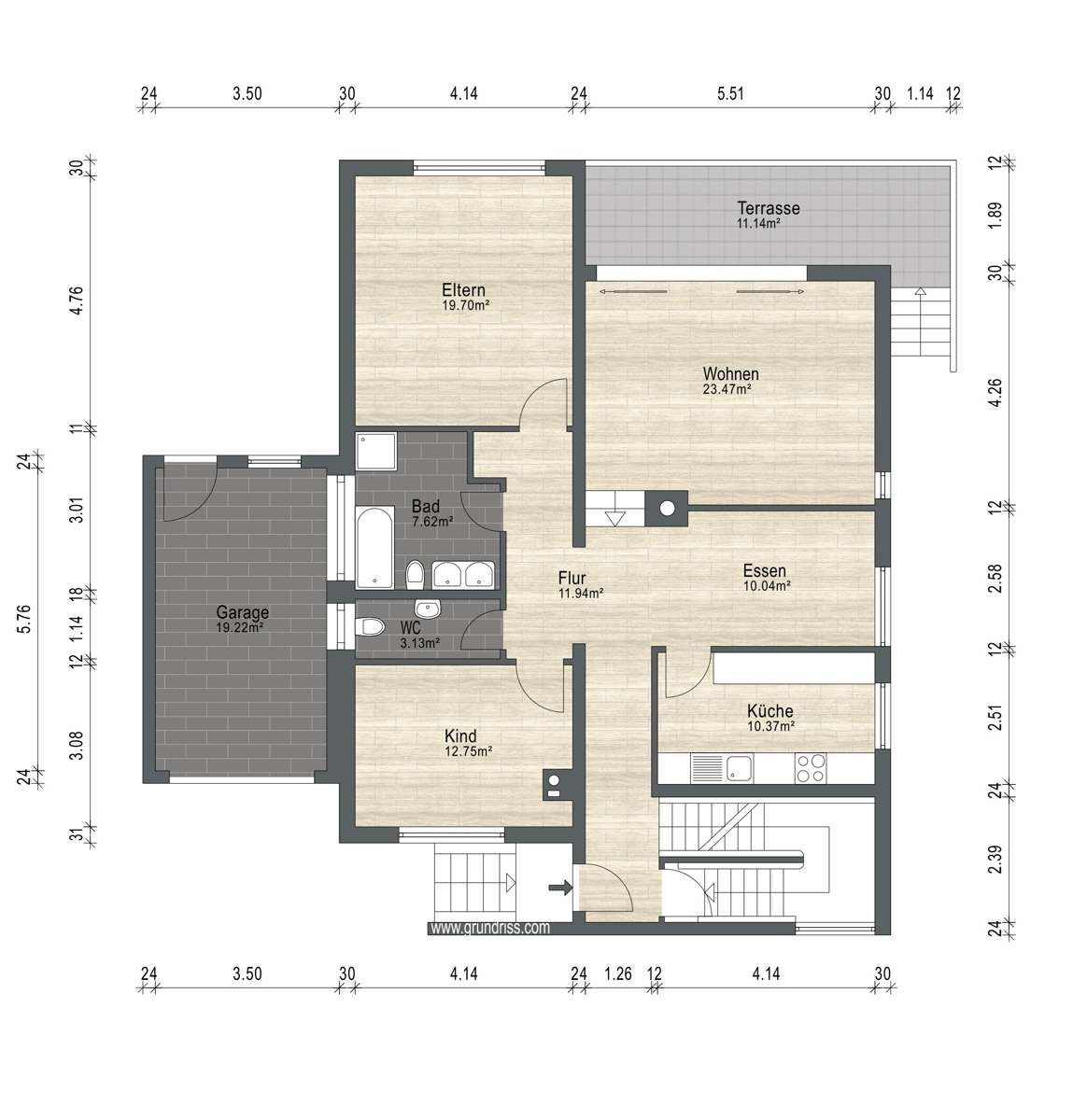 Sanierungsbedürftig! Architektenhaus mit ELW in ruhiger Lage von Lampertheim-Hüttenfeld, Bergstraße Kreis – Bild 3