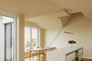 Lichtdurchflutetes Dachgeschoss mit Kamin, Dachterrasse und Blick über Prenzlauer Berg – Driesener Strasse 6, 10439 Prenzlauer Berg, Berlin – Vorschaubild 7