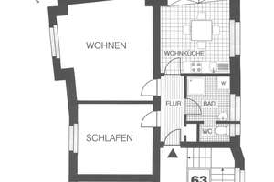 Helle 2‑Zimmer‑Wohnung in Wuppertal‑Elberfeld – zentral, gepflegt, mit großer Wohnküche – Flensburger Straße 63, 42107 Elberfeld, Wuppertal – Vorschaubild 4