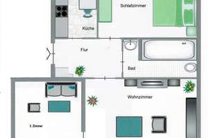 Einfache, helle, ruhige, 3-Zimmer-Wohnung mit sep. Küche in München-Moosach nähe U3 – 80993 Alt-Moosach, München – Vorschaubild 12
